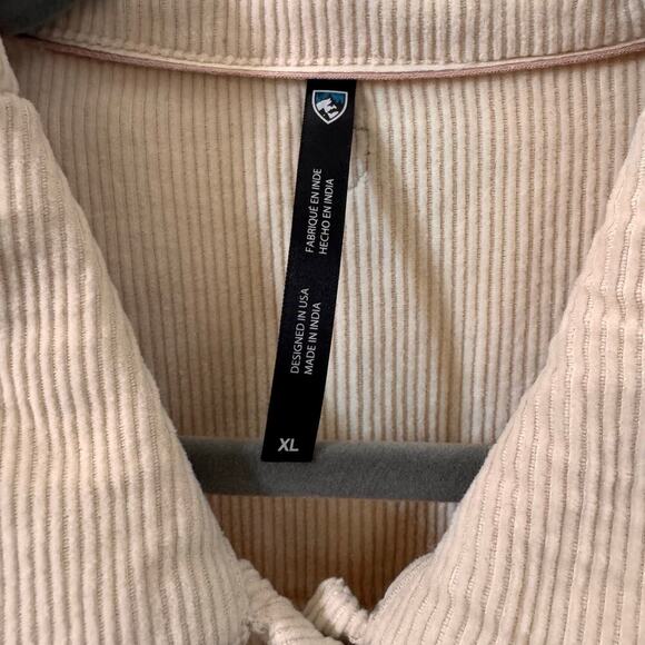 Kuhl Tallula Cord Button Up Shirt in "Sea Salt" Cream Style 8244 Size XL - Picture 11 of 14